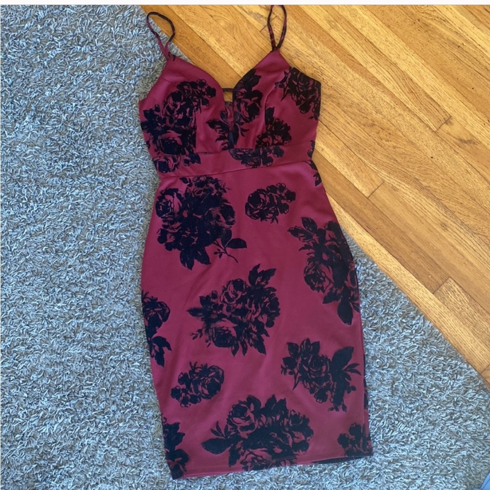Burgendy Red holiday dress S/M